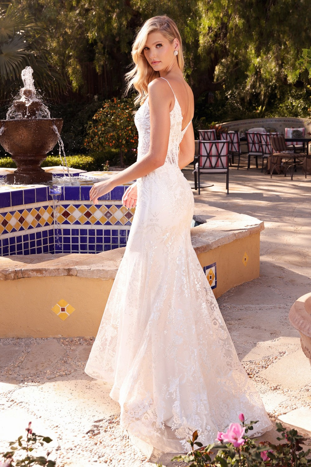 Lace Mermaid Corset Dress by Cinderella Divine J825W